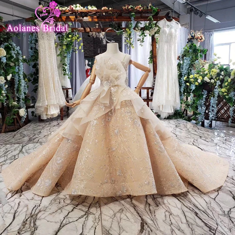 Кружевное Пышное Платье для девочек бальное платье с открытыми плечами и шлейфом