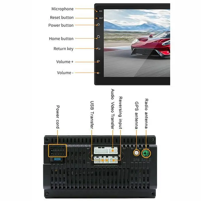 9218S 2 DIN в тире Android 8,1 головное устройство gps навигация Bluetooth USB FM радио Автомобильный руль обучающая функция