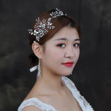 Стразы TRiXY H65, свадебные ободки, свадебные украшения для волос, жемчужные бисероплетения, свадебные диадемы, свадебные аксессуары для волос