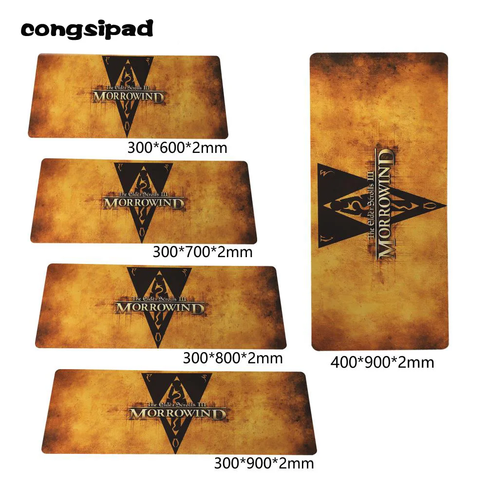 Morrowind logo Team 400x900x2 мм Противоскользящий коврик для мыши геймерский большой профессиональный игровой коврик для мыши Grande Keyboard