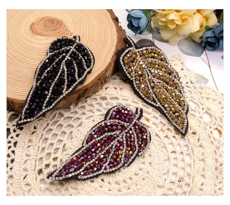 Clothes hand-sewn patch stickers sequins embroidery applique fashion leaf cloth hole | Дом и сад