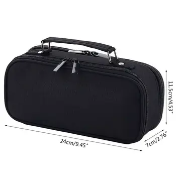 

Large Capacity Double Layer Pencil Case Canvas Portable Storage Bag Stationery