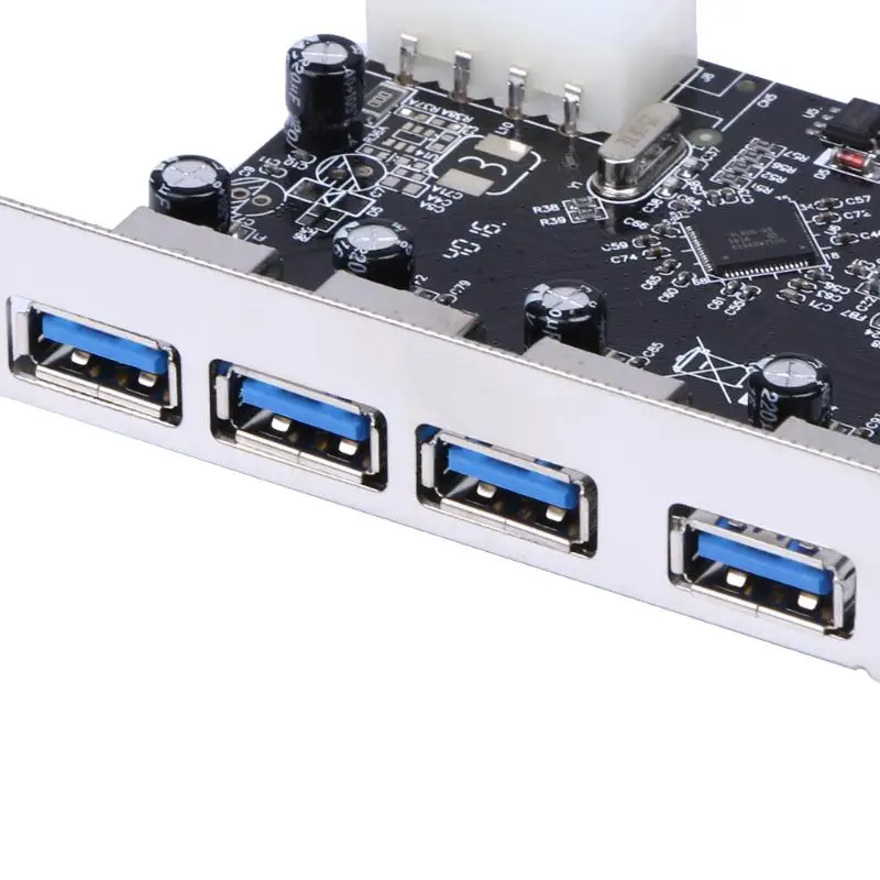 Адаптер расширения 4 порта USB3.0 PCI Express Card Поддержка Windows XP/7/8/Vista