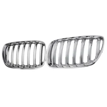 

New Pair Chrome Front Hood Kidney Grills Grille for BMW X5 E53 2004 2005 2006 Front Bumper Grille Car Styling