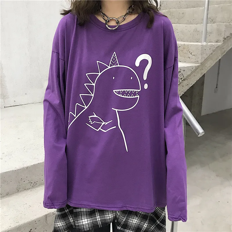 men clothes 2019 minimalist Solid All-match dinosaur Monster Simple print long sleeve t shirt men jurassic park Cute anime shirt men clothes 2019 minimalist Solid All-match dinosaur Monster Simple print long sleeve t shirt men jurassic park Cute anime shirt