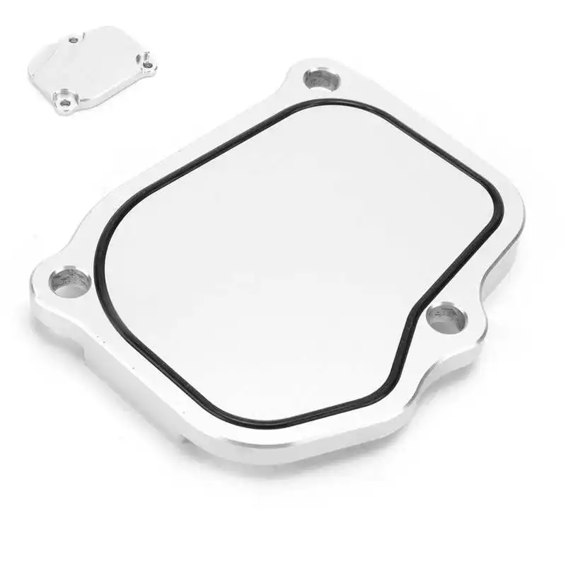 Cuque Car Timing Chain Tensioner Cover Plate T6061 Aluminum Alloy Anodizing Silver Automotive Timing Chain Tensioner Cover Fits for Honda Acura K20 K20A K20Z K24 K24A Engines 