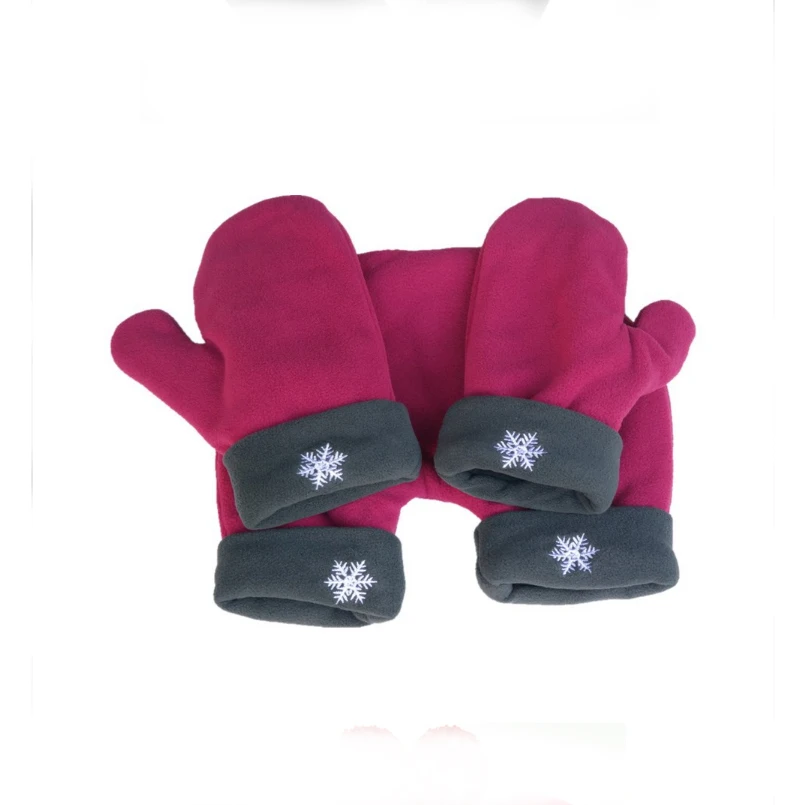 Jujube Red Перчатки дл пар полярный флис влюбленные зимние Утепленные перчатки 3 цвета возлюбленные Рождественский подарок романтические пары варежки 3 шт./компл - Цвет: Jujube Red