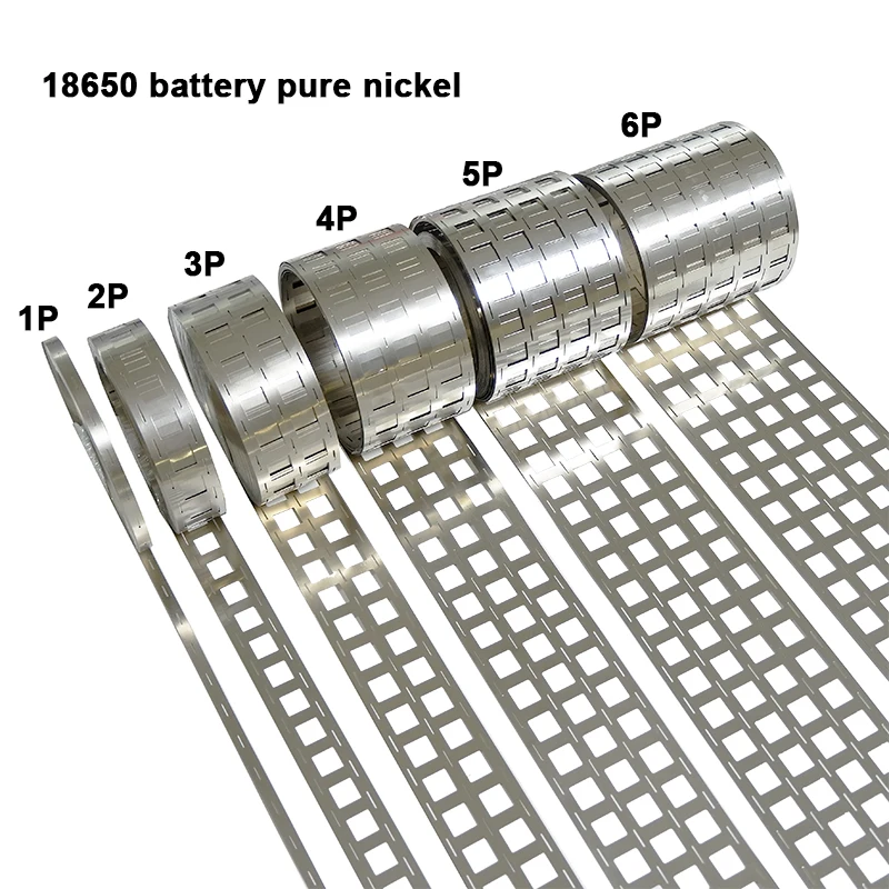 18650 battery pure nickel strip 1P/2P/3P/4P/5P/6P nickel tab battery spacing 19mm Ni belt For 18650 integrated holder