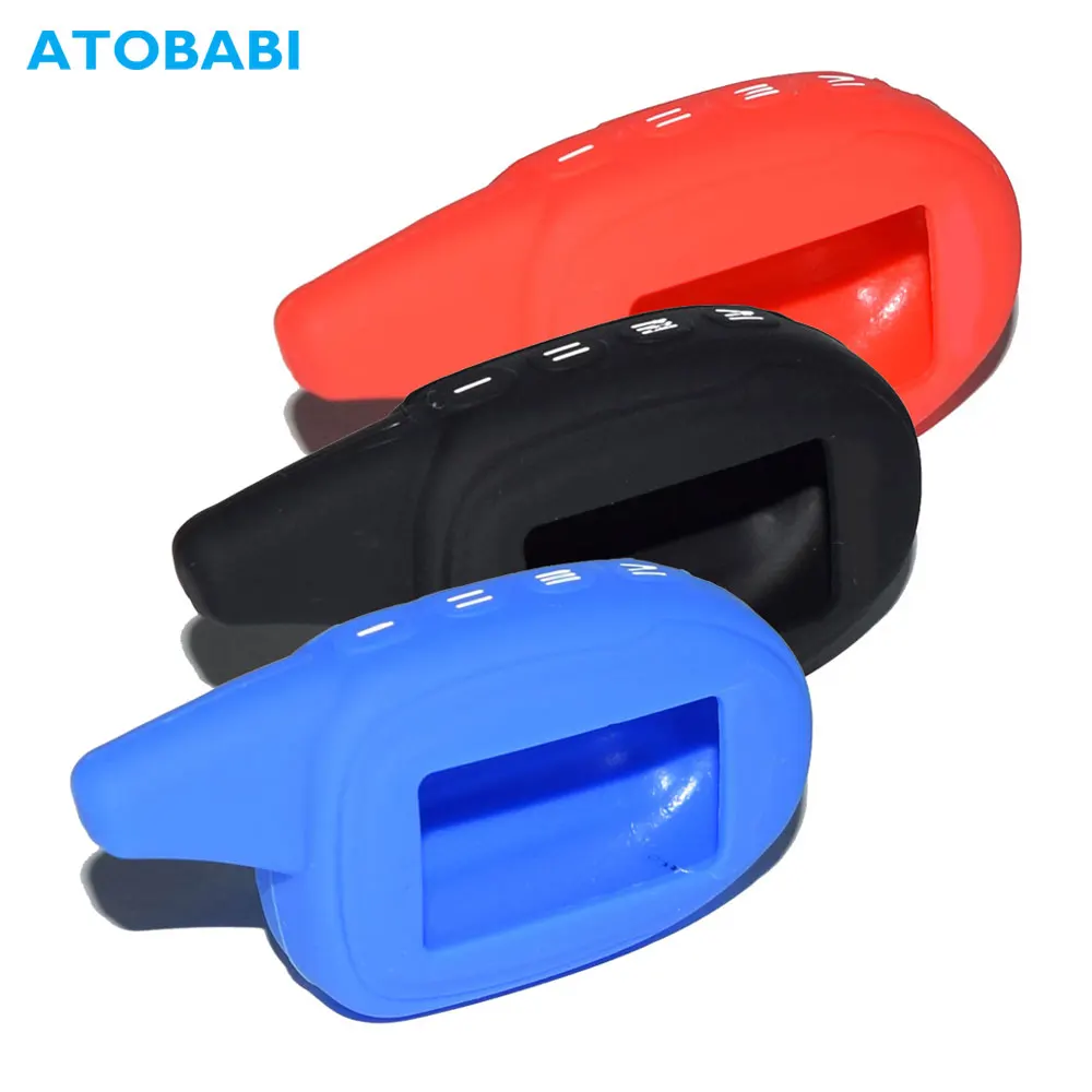 Fundas de llave de silicona M7 para coche, Protector de pantalla LCD de dos vías, con alarma, Control remoto, para Scher Kan Magicar 7, 8, 9, 10, 11, Ruso