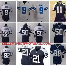 Stitiched, Dallas s, Tony Romo, Emmitt Smith, Cole besley, Sean Lee, Jason Witten, Ezekiel Elliott, для женщин Джерси