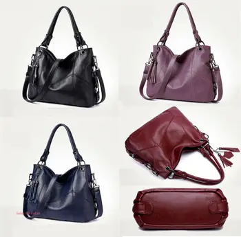 

2020 Hot Sale New Ladies Portable Tassel Decorated Soft Leather Fashion Diagonal Shoulder Bag Casual All-match Solid Color