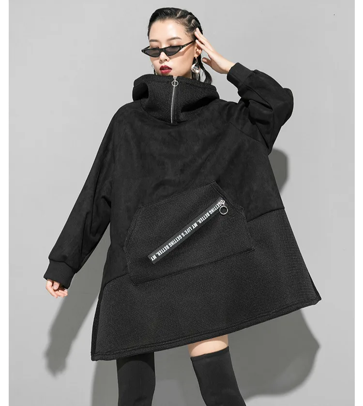 Max LuLu зимняя корейская модная дизайнерская женская сетчатая одежда женские панк толстовки с капюшоном Лоскутные Повседневные замшевые черные толстовки
