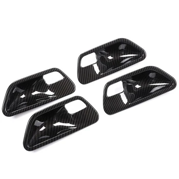 

4Pcs Car Door Handle Bowl Cover Trim for BMW 3 4 Series F30 F32 2014 2015 2016 2017 2018 Carbon Fiber