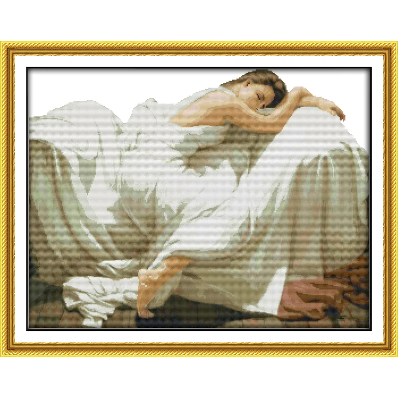 Joy Sunday Спящая красавица китайские наборы для вышивки крестом экологический хлопок прозрачный Печатный 14 11CT DIY рождественские украшения для дома