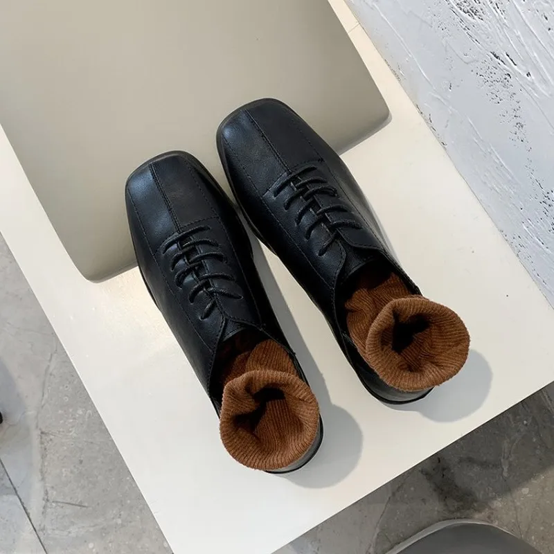 

New arrival solid color retro round head ladies small leather shoes 2020 spring and autumn students must-have casual wild Z15-13