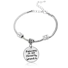 12 шт. спасенные-это мои любимые браслеты с сердечками, женские браслеты, Любовь бисер, цепочка для влюбленных собак, браслеты, ветеринарные подарки, очаровательные ювелирные изделия