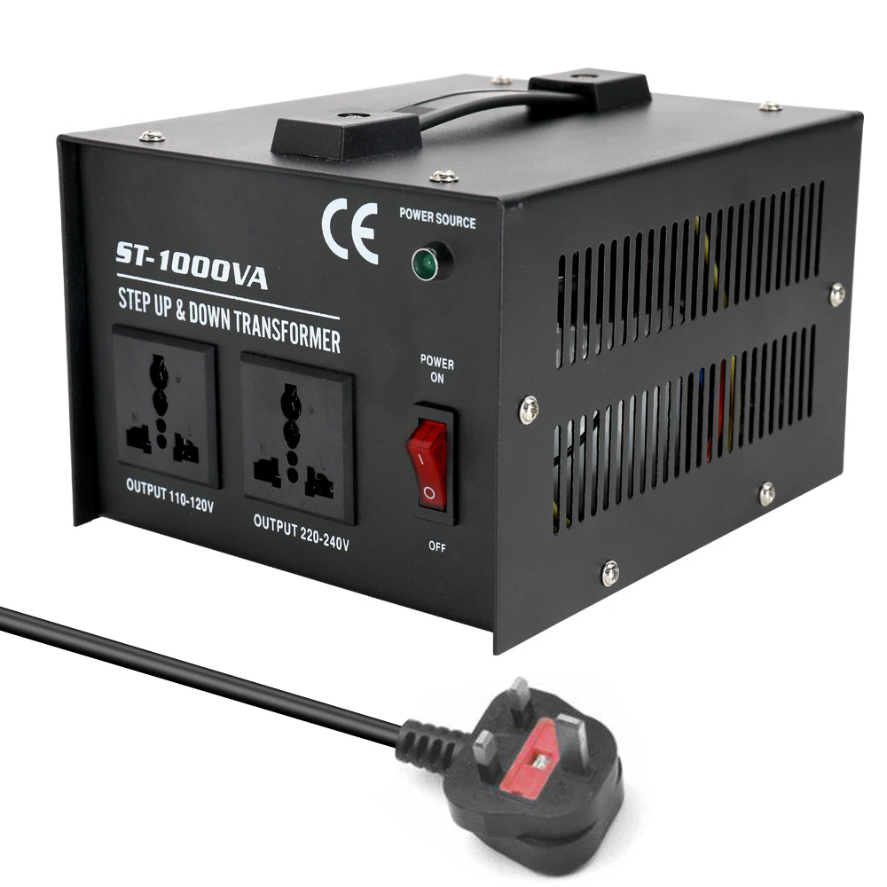 Интеллигентая(ый) эффективные 100 V-220 V бытовых электроприборов Напряжение конвертер ST-1000W для исползования в домашних условиях шаг вверх и вниз трансформатор
