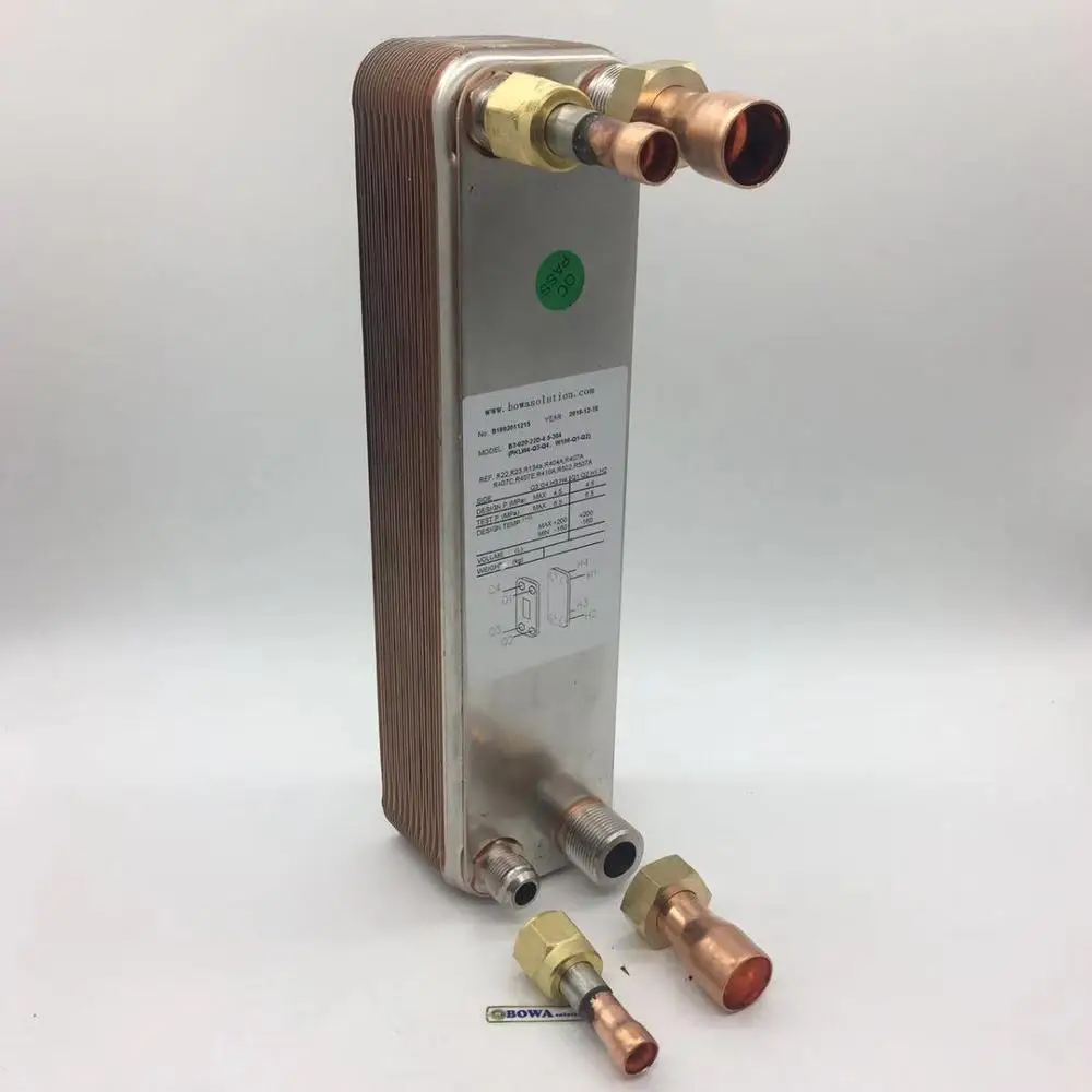 21 кВт теплоемкость R410a для водяного теплообменника, используемого в водном источнике теплового насоса, напольного отопления или других гидротехнических систем