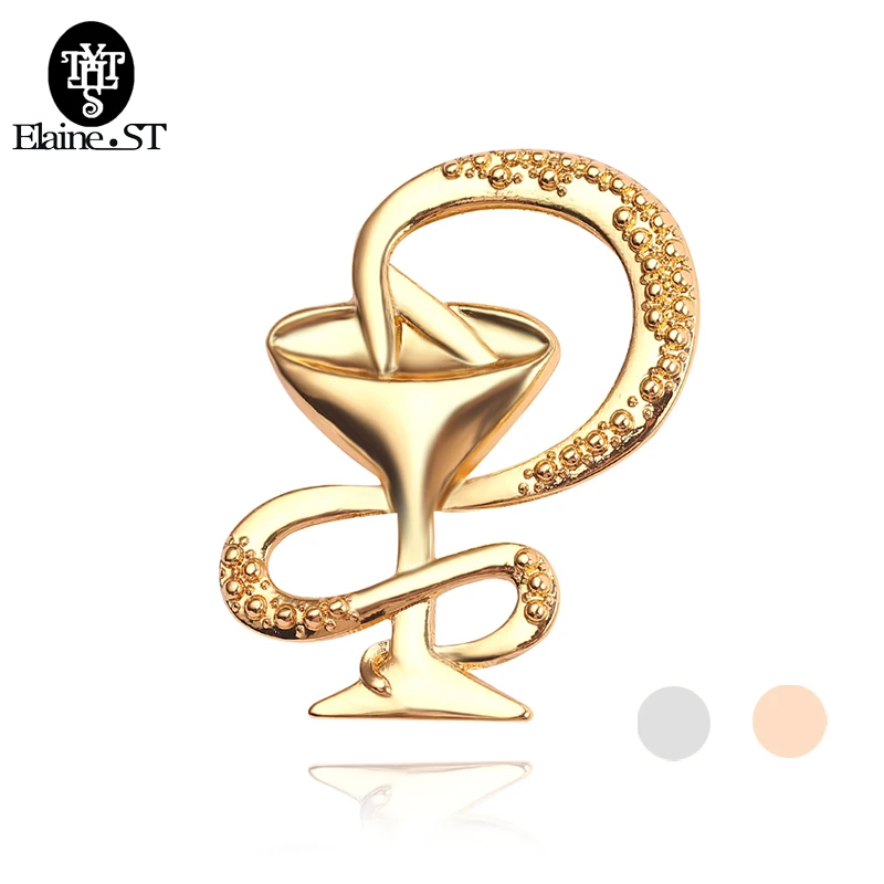 

New Alloy Medical Symbol Brooch Pin Badge Bowl Wine Glass Nurse Doctor Medical Symbol Fashion Pin Chic Jewelry Men Women Gift