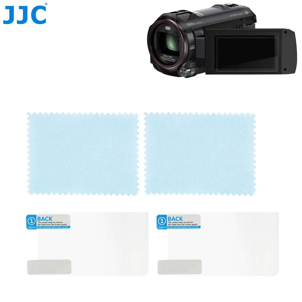 JJC LCP PA30 Camcorder 3.0&quot Video Screen Protector 65.5(W) x H37.0(H)mm PET 3H LCD Guard Film (2 Kits) for Panasonic|screen protector|guard