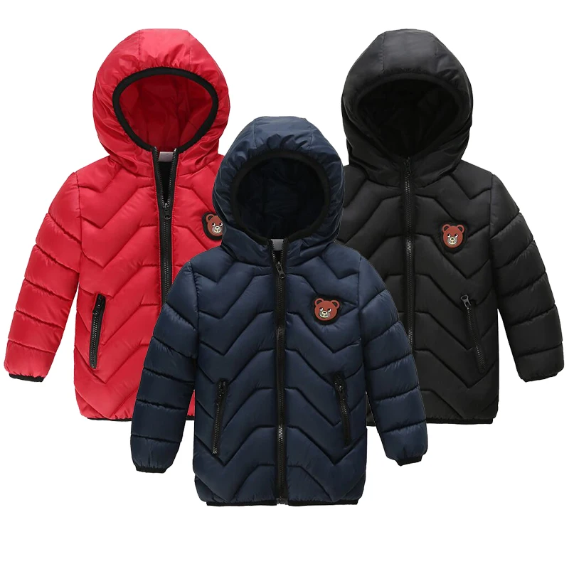 Children Hooded Down Jackets For Boys Warm Outerwear Coats Kids Girls ...