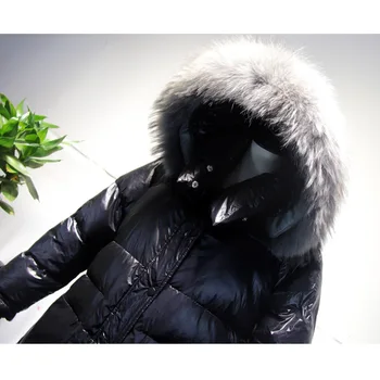 

Down Coat Winter Long Duck Down Jacket Woman Hooded Korean Large Fur Collar Oversize Puffer Women's Jackets KJ2684