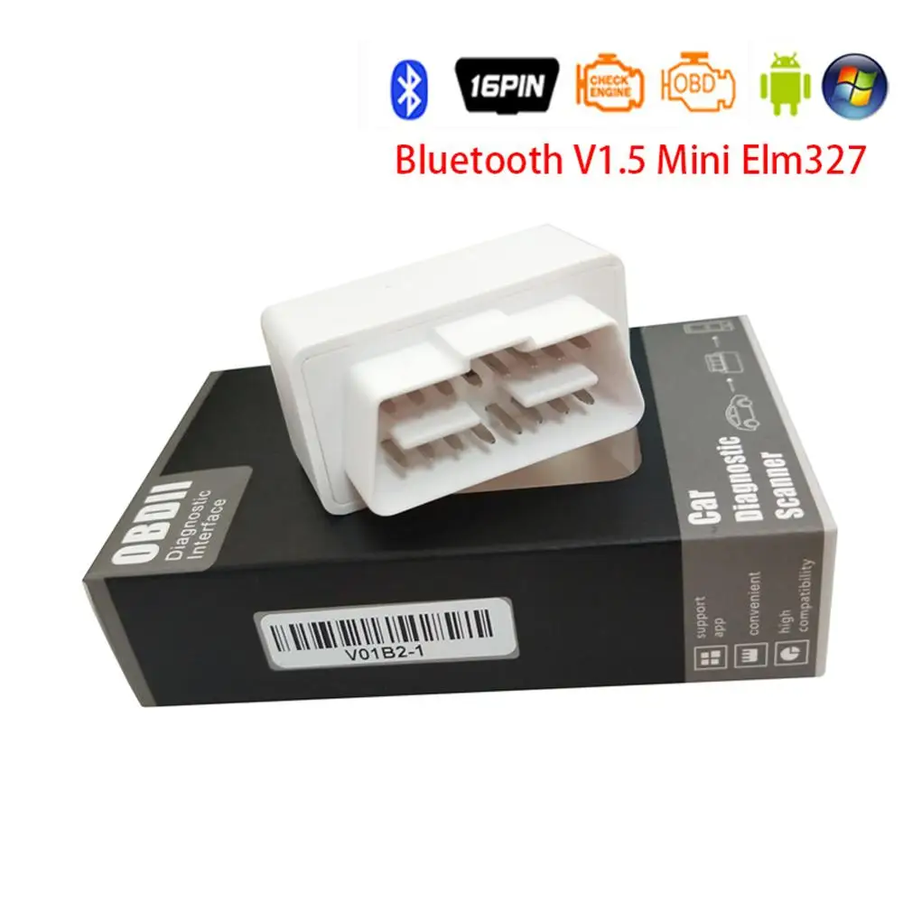 Новый сканер OBD2 ELM 327 v1.5 MINI PIC18F2480 ELM327 V1.5 Bluetooth диагностический адаптер сканирующий