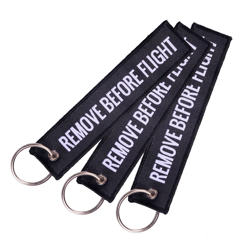 Remove Before Flight  Keychain Keyring Polyester EmbroideryCRSDE