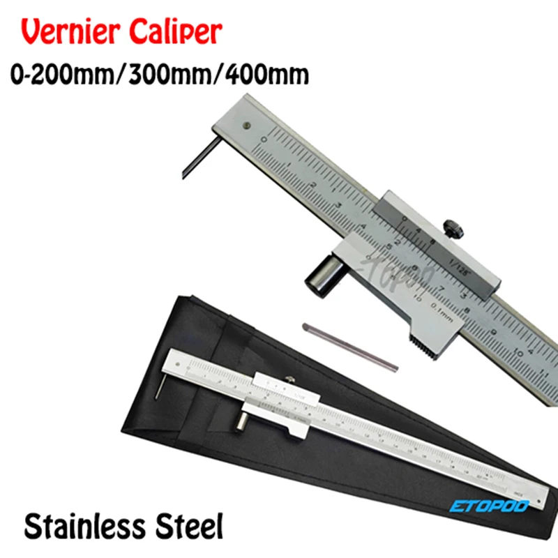 Dental Stainless Steel Sliding Gauge Vernier Caliper Measure Tool Ruler 0-100mm 
