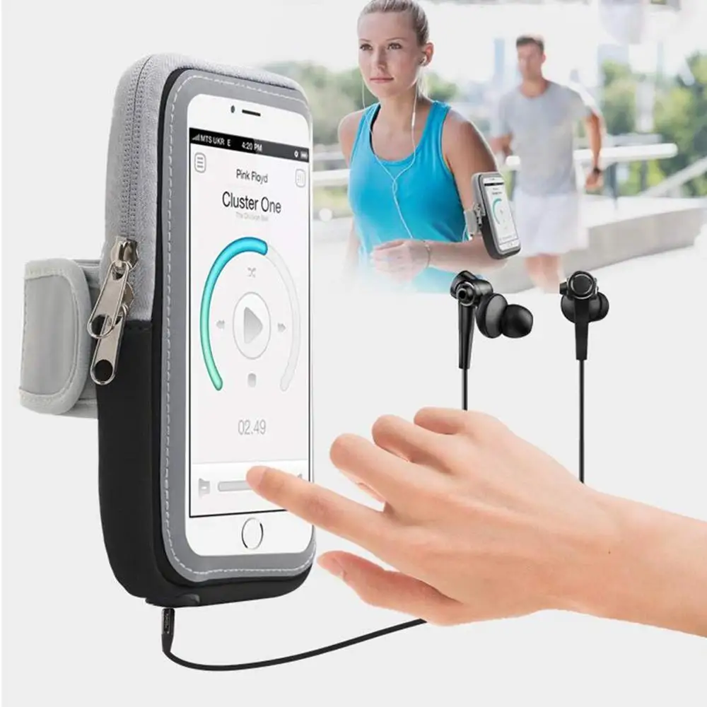 

Sports Pouch Armband Wallet for iPhone Arm Band For Samsung Running Gym Pocket Key Card Slot Touchscreen Fitting Bag for Huawei