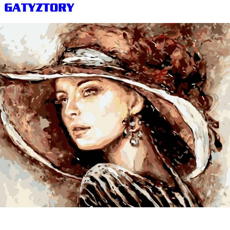 GATYZTORY Diy живопись по номерам Раскрашивание ручная роспись маслом для домашнего