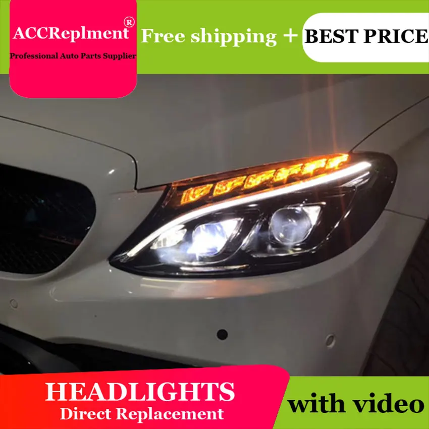 Автомобисветильник фары AUTO.PRO s для Benz C Class W205 15 18 автостайлинг биксеноновые линзы