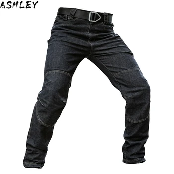 

Denim Army Combat Jeans Men Wearable Special Force Flexible Military Jeans Tactical SWAT Multi Pocket Cotton Pants