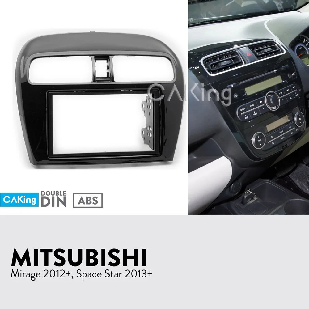 Car Fascia Radio Panel for MITSUBISHI Mirage 2012+ / Attrage Space Star 2013+ Dash Kit Facia Plate Bezel Console Adapter Cover | Автомобили