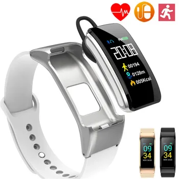 

Smart Bracelet with Bluetooth Headset Pedometer Message Reminder Sleep Tracker Call Reminder Smart Watch Men For iOS Android