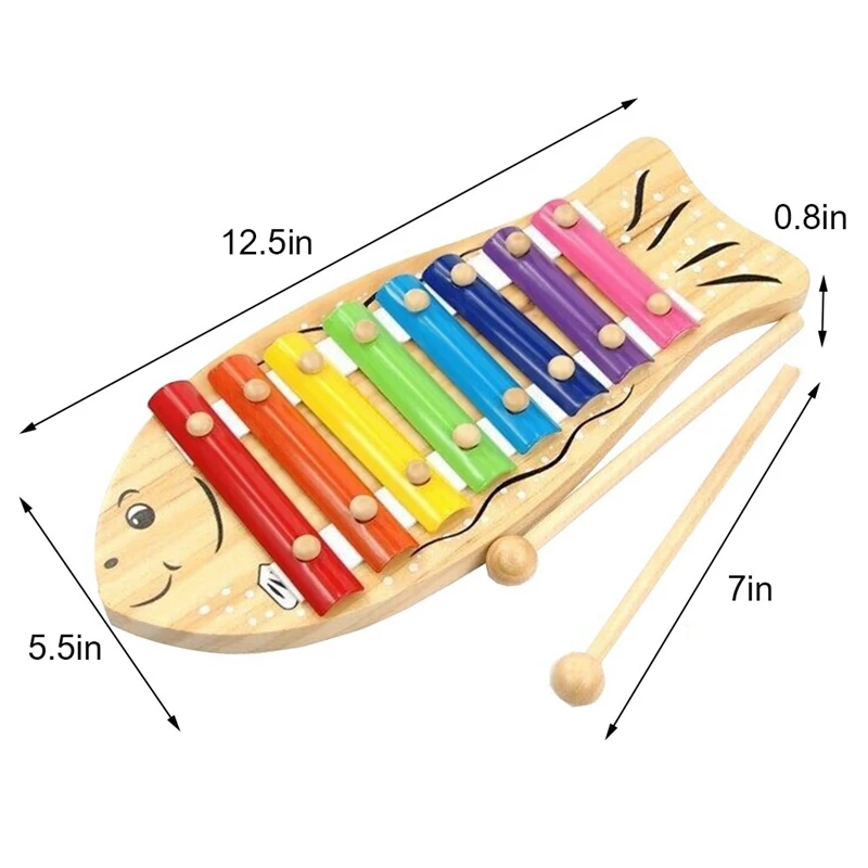 1 Pc Baby Educational Musical Instrument Toy Fish Piano Serinette Cartoon Fishlike Violin Toy Best Gifts For Preschool Kids Stud