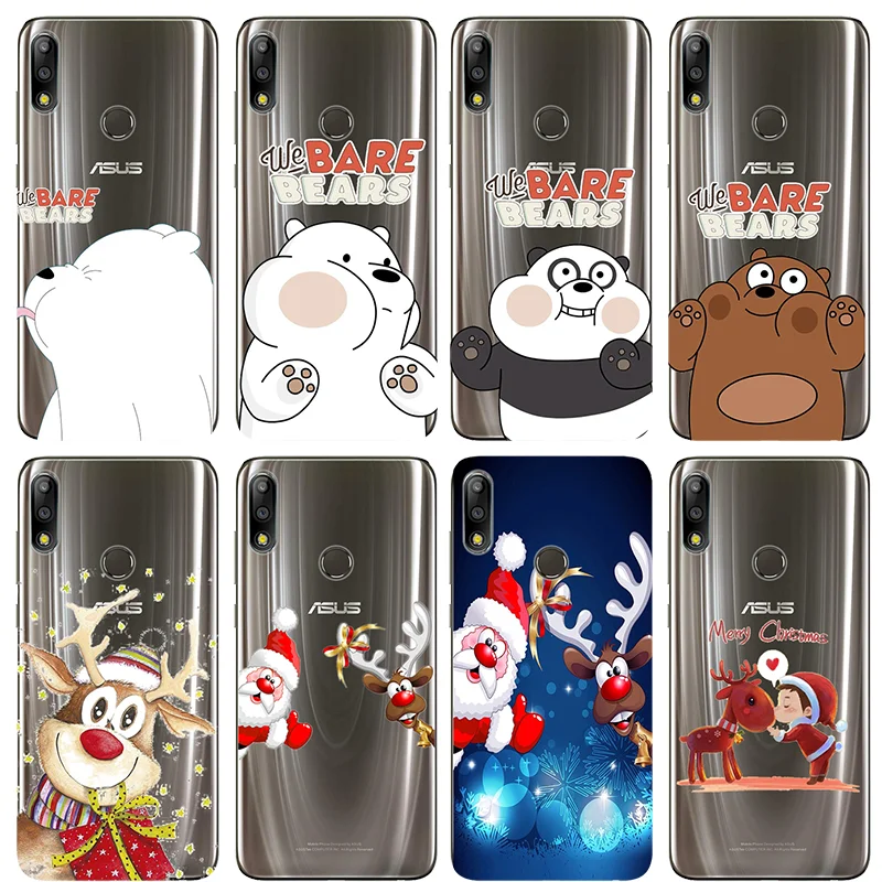 Рождественский окрашенный Мягкий силиконовый чехол для телефона Asus Zenfone 6 Max Shot Plus