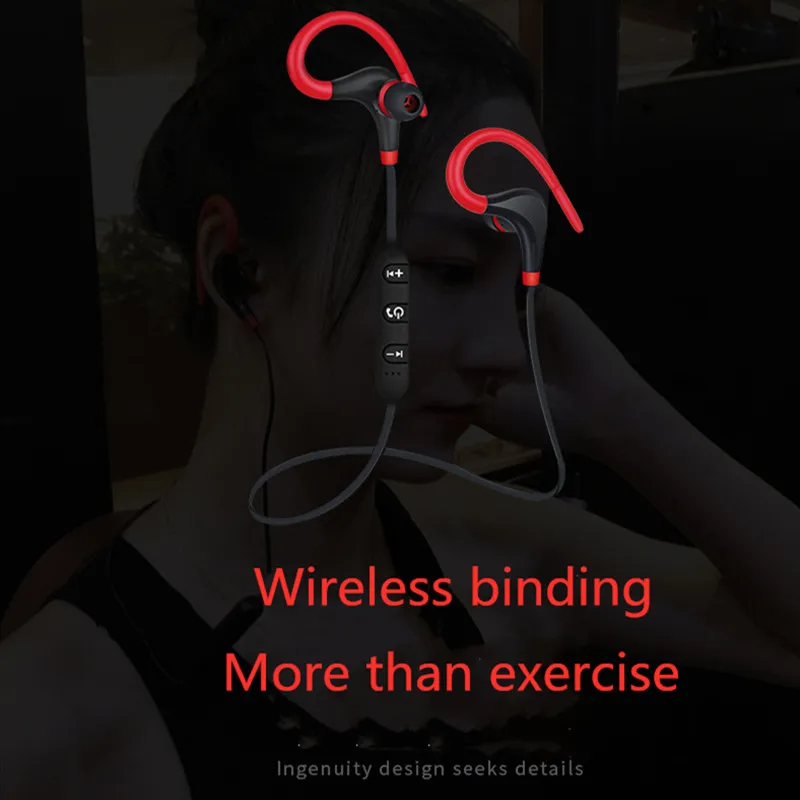 Bluetooth наушники, Спортивные Беспроводные наушники, мини гарнитура, Bluetooth гарнитура с микрофоном, скрытые Наушники для iPhone, всех смартфонов
