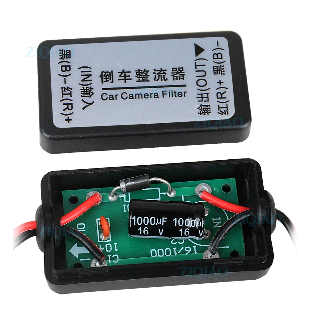 Filtro Raddrizzatore Per Telecamera Backup Auto 12V DC - Riduci Sfarfallio E Linee Sullo Schermo - Regolatore Tensione