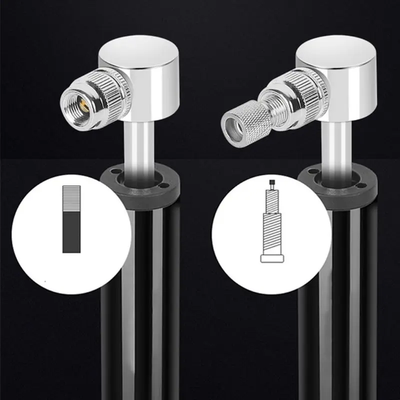 High-Pressure Bike Pump Aluminum Alloy Mini Portable Ball Inflator K4UC