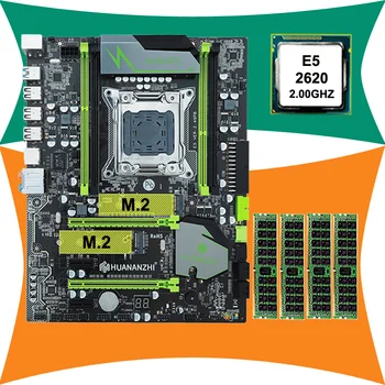 

Brand HUANAN ZHI X79 LGA2011 motherboard with M.2 SSD slot discount motherboard with CPU Xeon E5 2620 2.0GHz SR0KW RAM 16G(4*4G)