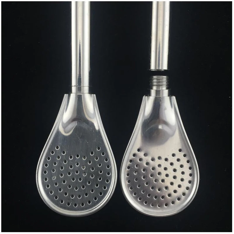 Washable Drinking Straw Spoon Tea Filter Yerba Mate With Cleaning Brush Tea Straws Bombilla Gourd Reusable Coffee Tools tea spoons