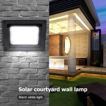 

IP65 Waterproof LED Solar Lamp Outdoor Garden Street Wall Light White Light for Household Outdoor Courtyard Ornament