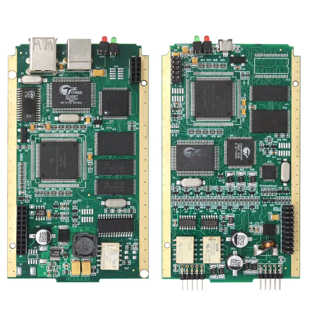 Плата PCB Can Clip V195 с полным чипом Gold CYPRESS AN2131QC диагностический интерфейс OBD2| |