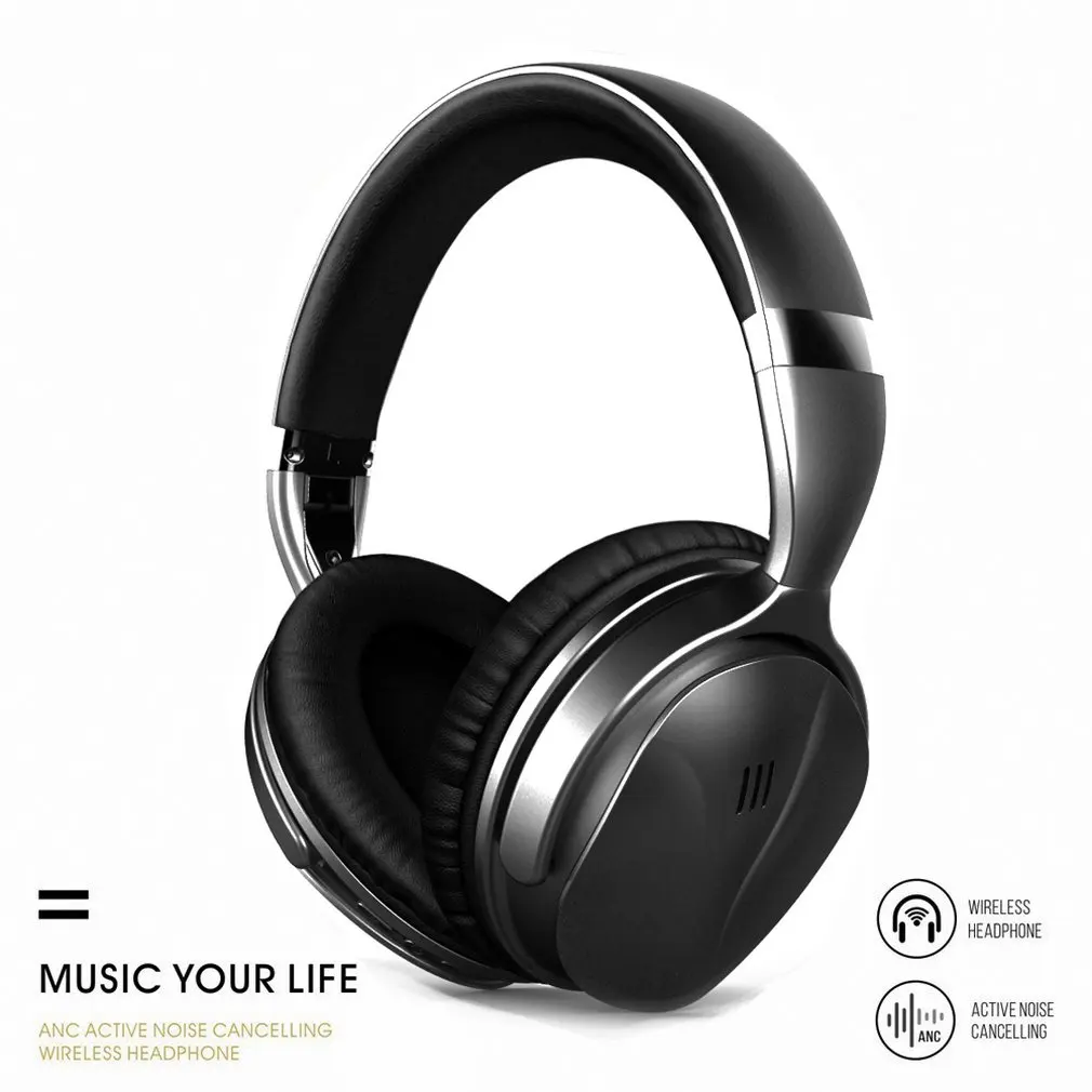 ANC Bluetooth Headset Earmuffs Noise Reduction Hunting Sports Head Mounted Large Earphone Game Wired Headset Tactical Headset