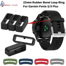 Pulseira de relógio de borracha faixa keeper loop segurança titular retentor anel para garmin fenix 5 plus 6 para forerunner 945 935 235 630 735