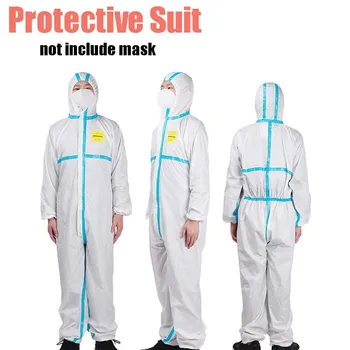 

Protective Suit Coveralls Unisex Non-woven Work Isolation Clothing Disposable One-piece Hooded Repeated Dust-Free Clothing