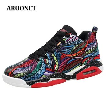 

ARUONET Brand Fashion Personality Height Increase Men Shoe Breathable Male Shoes Retro Style Sneakers For Men Tennis Masculino