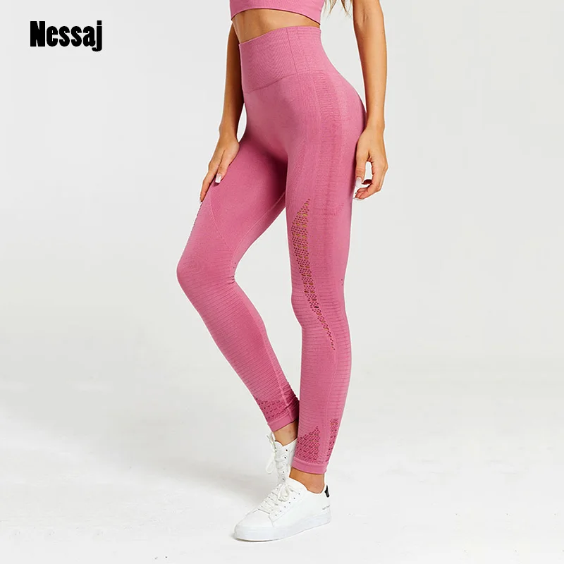 

Nessaj Women Energy Seamless Tummy Control Sports Pant Legging Women Super Stretchy Gym High Waist Leggings Running Long Pants