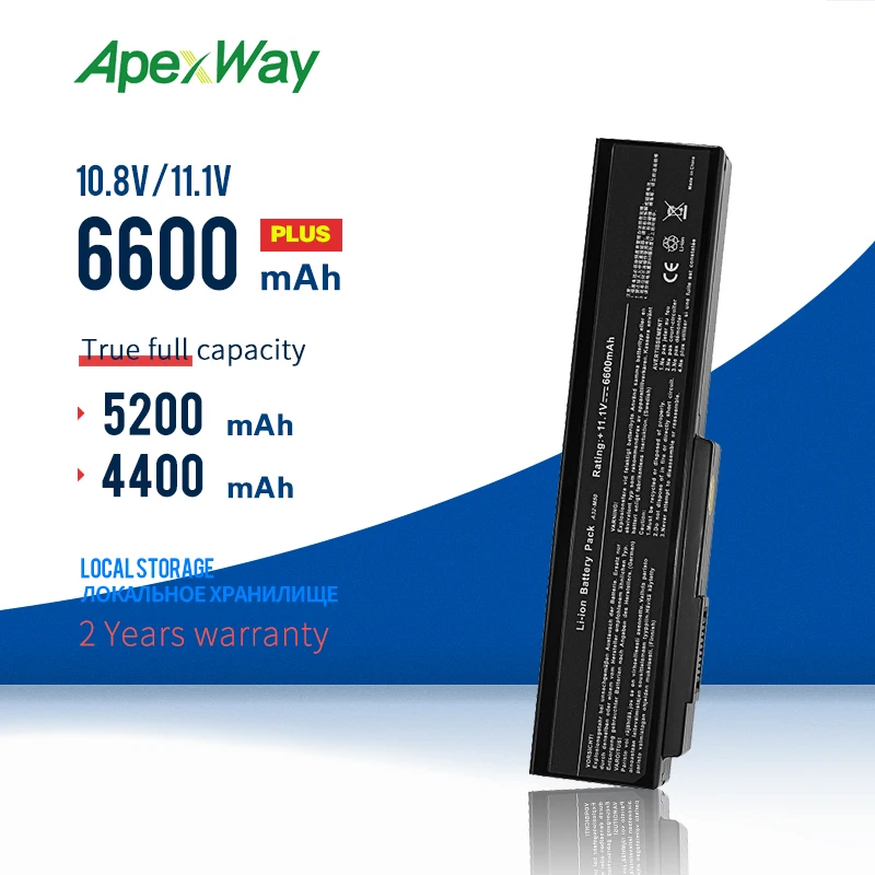 ApexWay 11 1 v Аккумулятор для ноутбука ASUS VX5 VX5-A2B X55 X55S X57/VN A33-M50 X64 X64JV/JX/VG M70Sa/SR L072051 15G10N373830